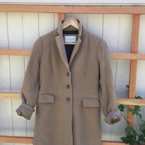 Camel wool car coat